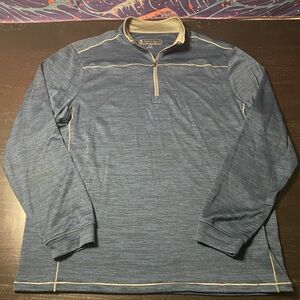 Pebble Beach Navy and Gray Performance Quarter-Zip